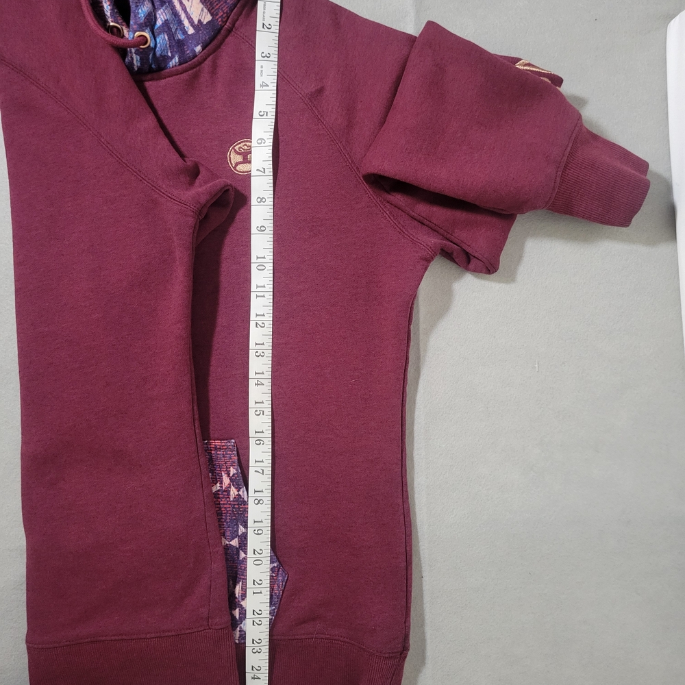 Hooey Maroon Hoodie with Multicolor Accents - Picture 6 of 9